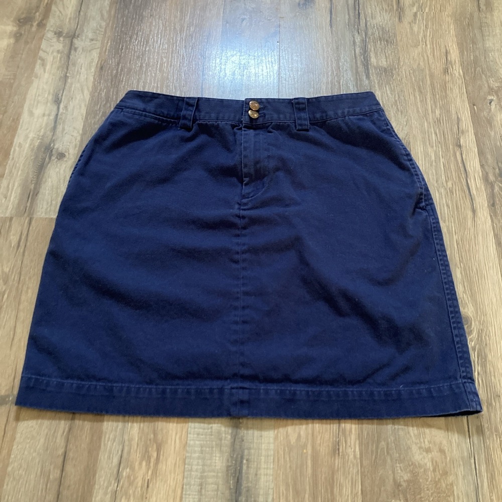 Lauren Ralph‎ Lauren Womens Pencil Skirt 10 Cotton Pockets Casual Navy Patriotic